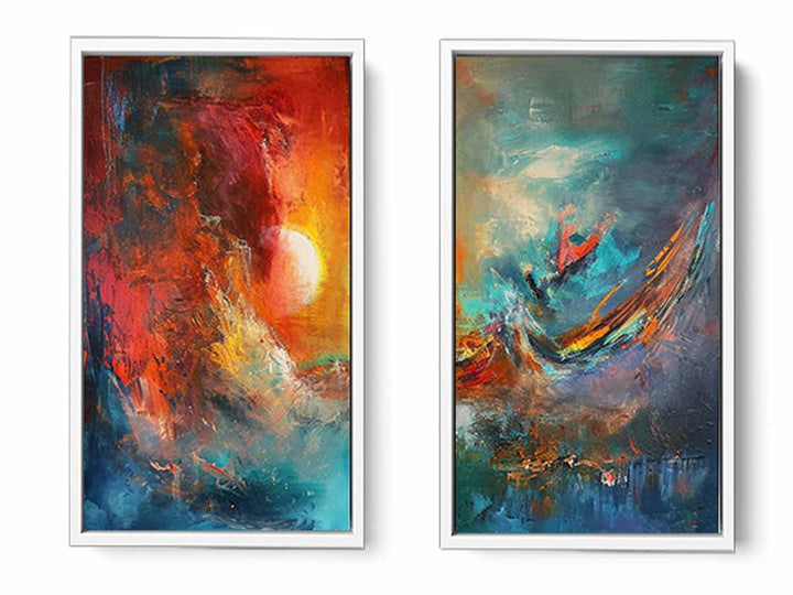 2 Piece Abstract Wall Art