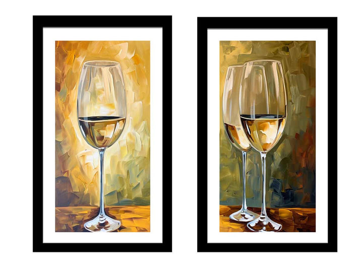 White wine framed art