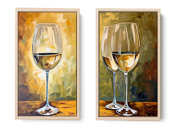 White wine framed art