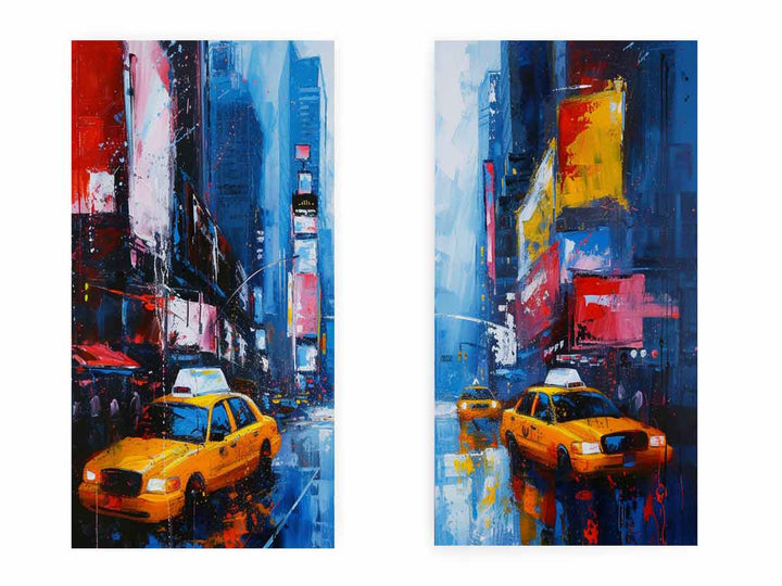 New York City Painting - 2 Peice Set