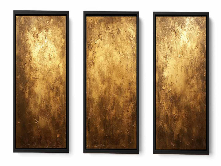 3 Panel Gold Painting