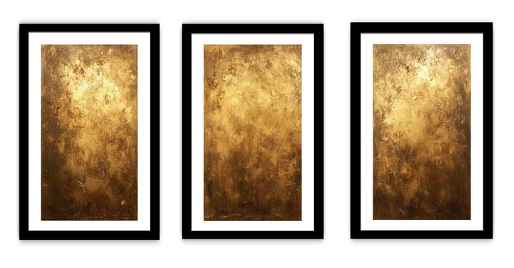 3 Panel Gold Painting
