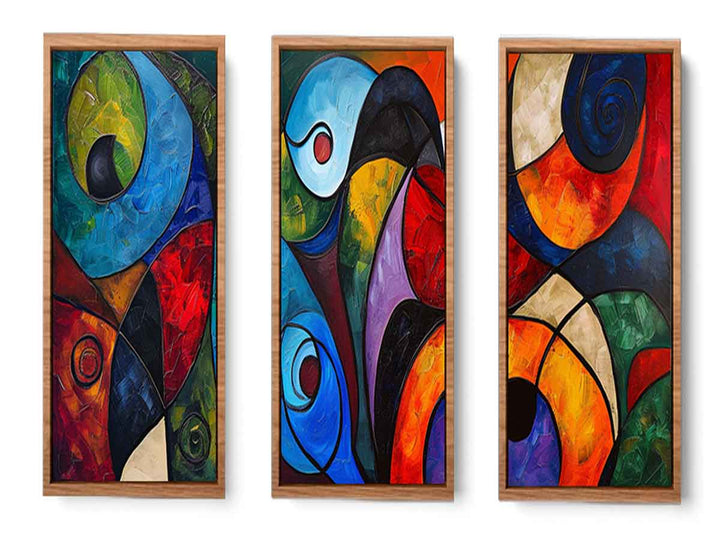 3 Panel Violin  Art  Painting Set