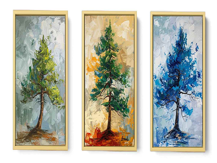 Pine Tree  Painting - 3Pcs Set