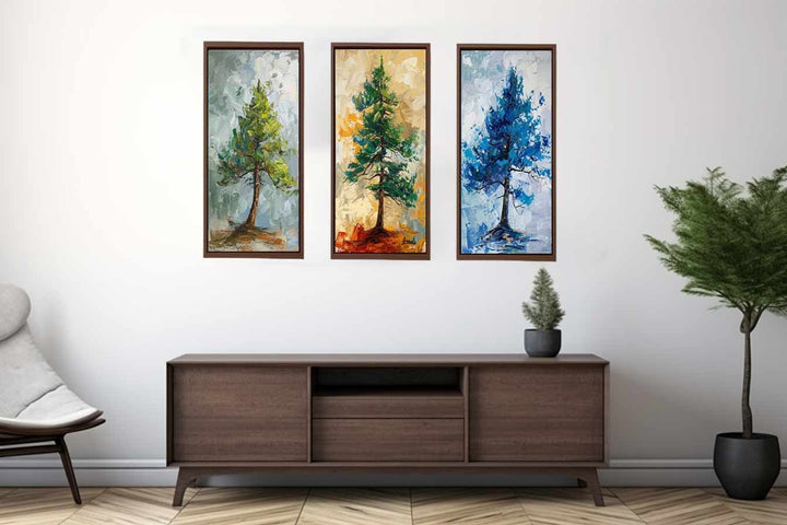 Pine Tree  Painting - 3Pcs Set
