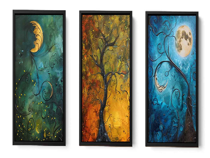 3 Piece Sun & moon   Art Set