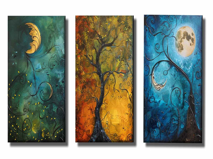 3 Piece Sun & moon   Art Set