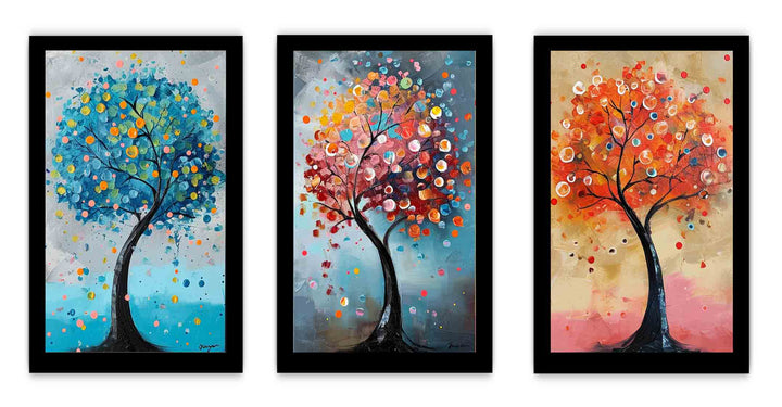 Tree Art Painting Set of 3
