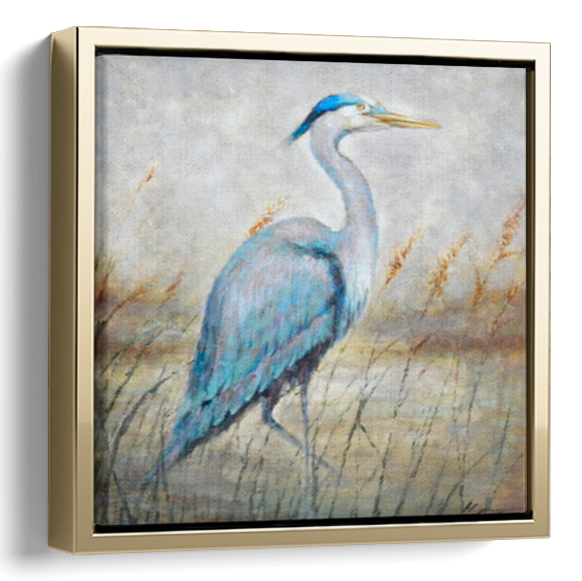 Blue Heron  Oil Painting 