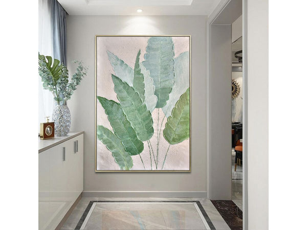Modern Abstract Leaf Painting