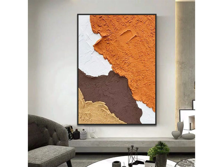 OrangeAnd Brown Modern Abstract Painting