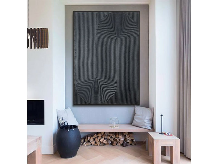 Black Modern Abstract Painting