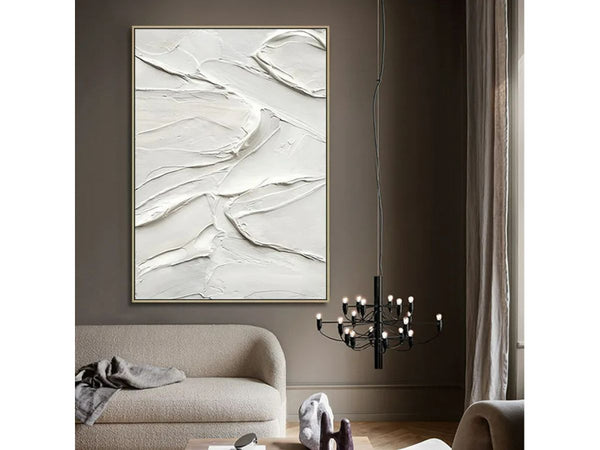 Modern Abstract Grey And White Painting