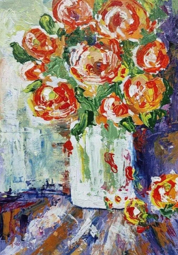 Original Floral Oil Painting 