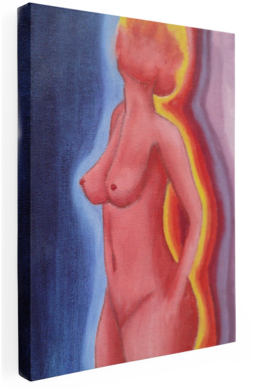 Rainbow Nude Oil Painting 