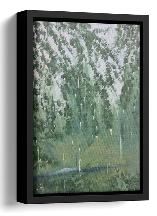 Rain in Forest Oil Painting 