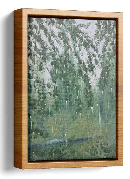 Rain in Forest Oil Painting 