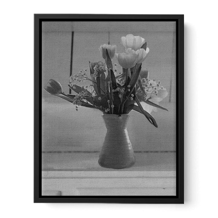 Black And White Flower Vase  Painting 