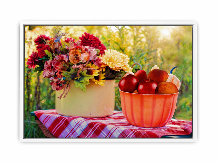 Fruit and  Flowers  in Garden Painting 