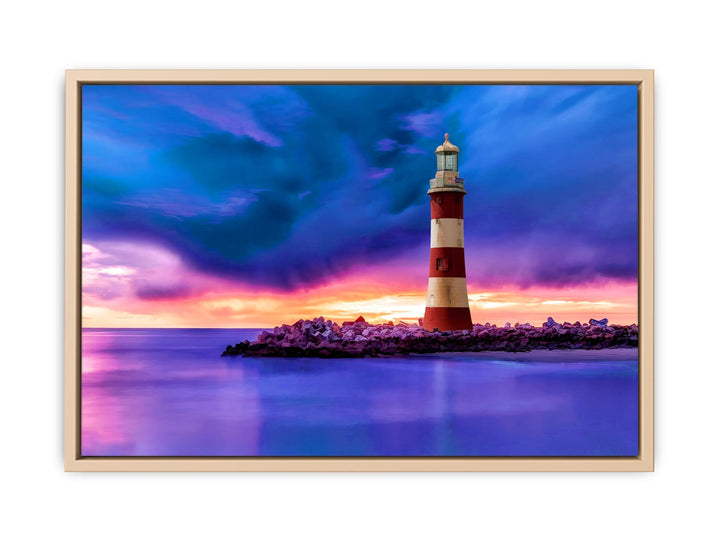 Lighthouse and Sea Painting 
