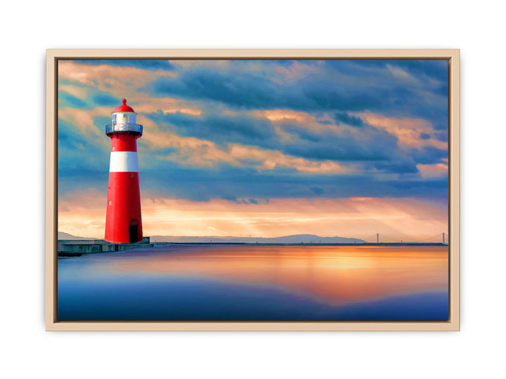 Lighthouse Sunset  Painting 