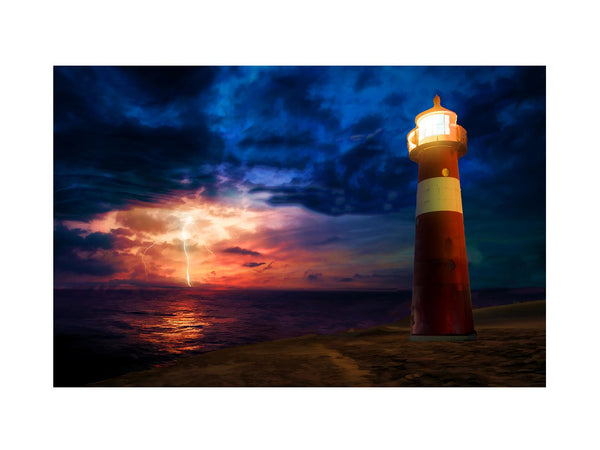 Lighthouse Lightning Painting