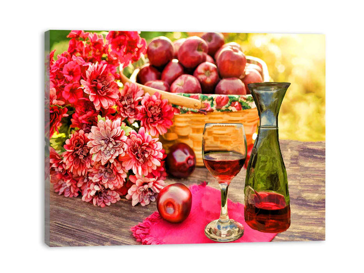 Apples and Wine Painting 