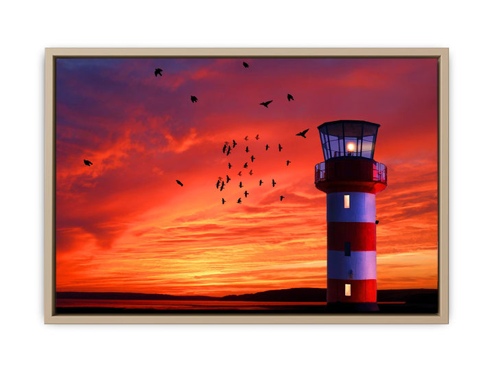Lighthouse Sunset Painting 2 