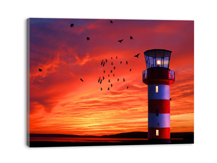 Lighthouse Sunset Painting 2 