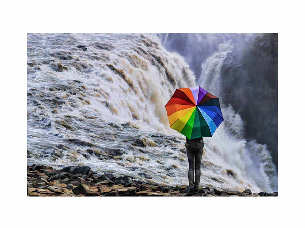 Waterfall Umbrella Painting