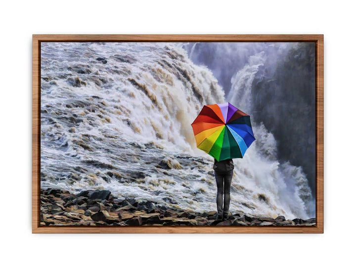 Waterfall Umbrella Painting 