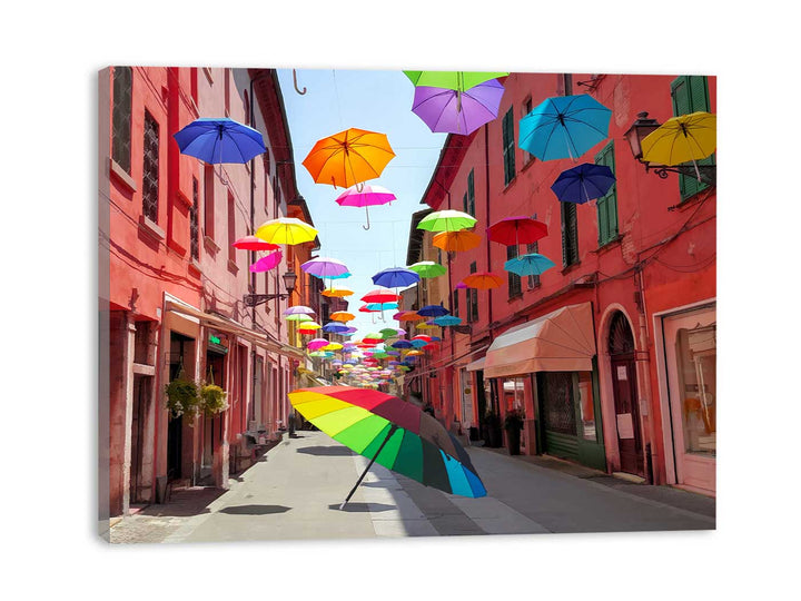 Colorfull Umbrella Painting 