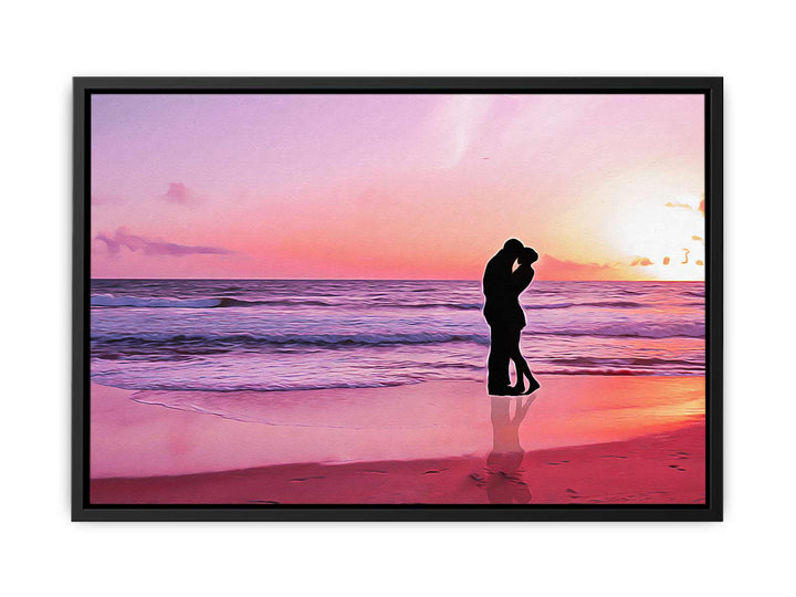 Kiss on Beach Ocean  Painting 
