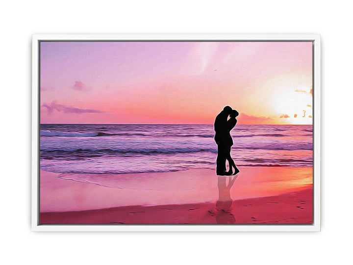 Kiss on Beach Ocean  Painting 