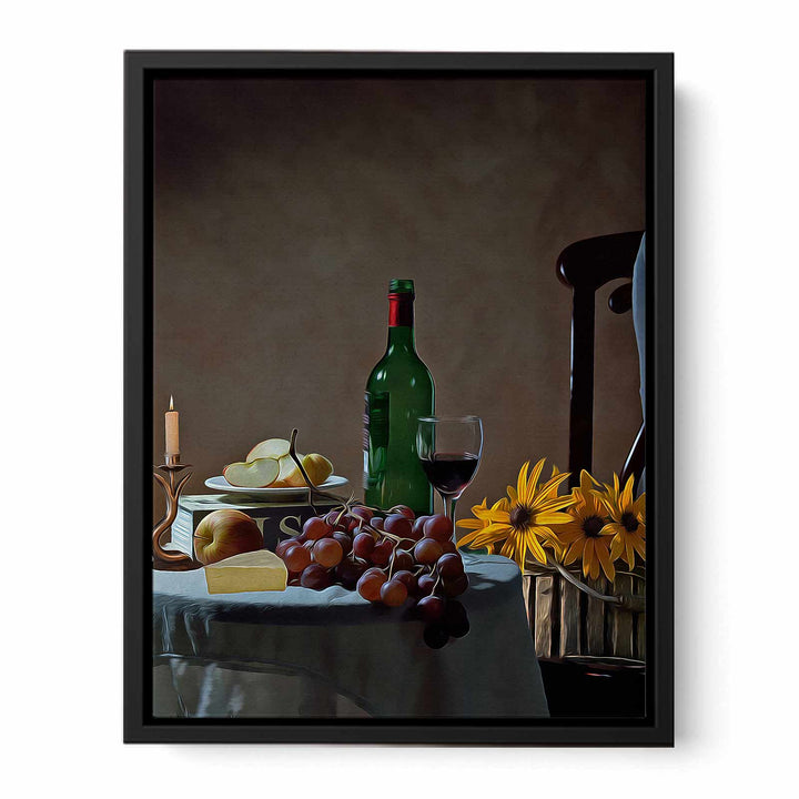 Vintage Wine Glass Painting 
