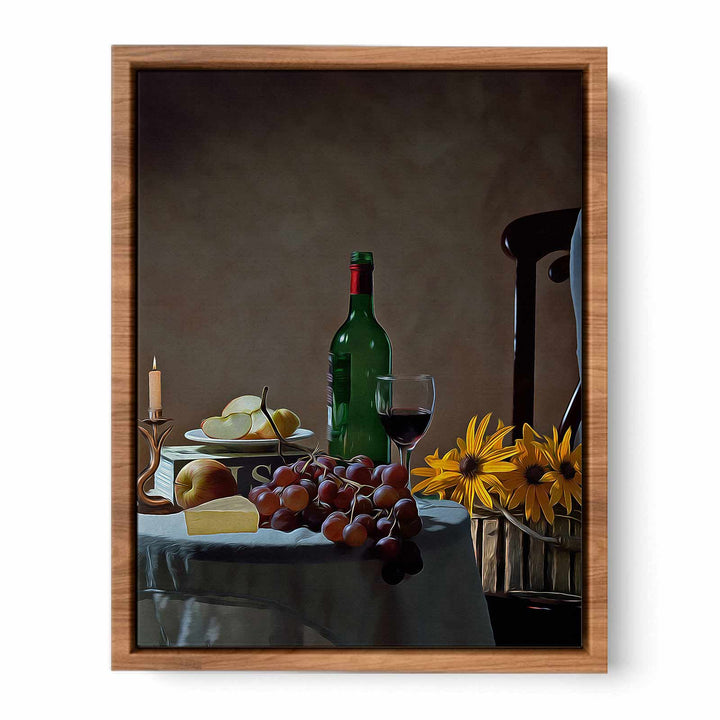 Vintage Wine Glass Painting 
