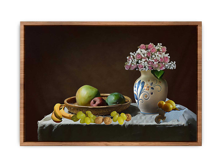 Fruit And Flower Still Life Painting 