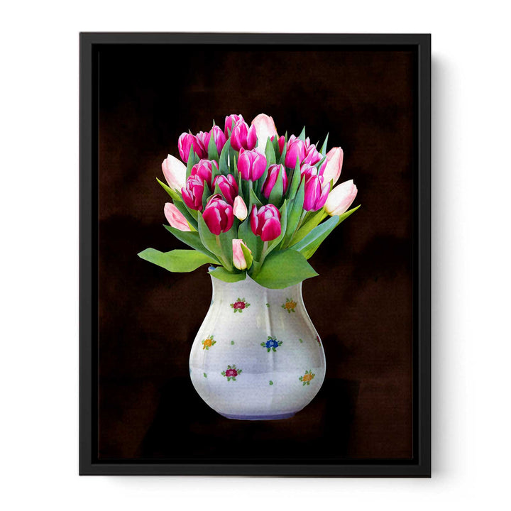 Pink Flower Vase Painting 