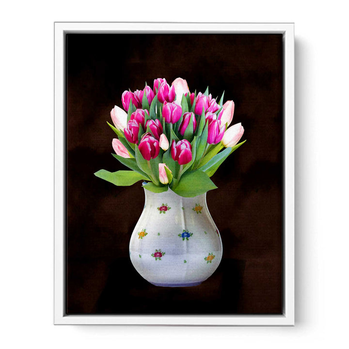 Pink Flower Vase Painting 