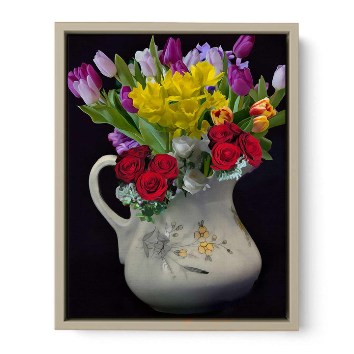 Colorful Flower  and Vase Painting 