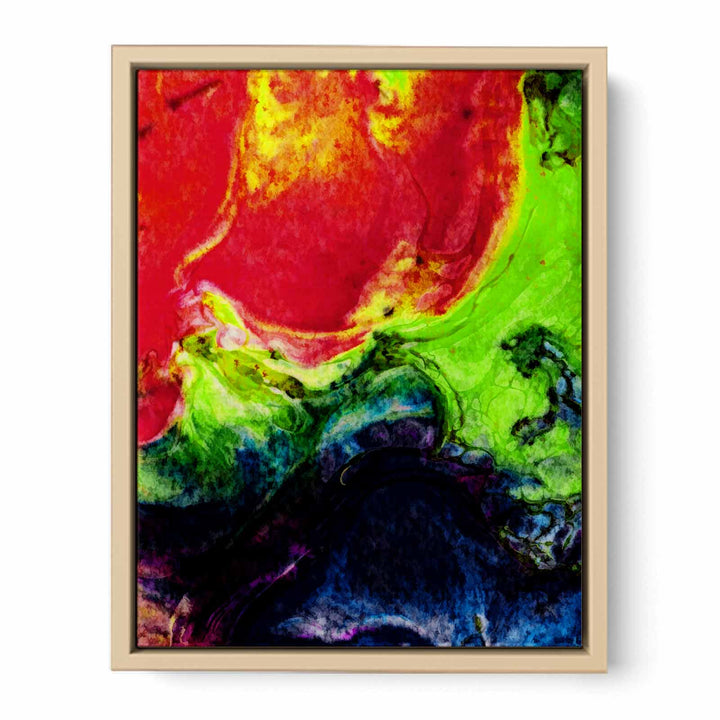 Green Red Abstract Painting 