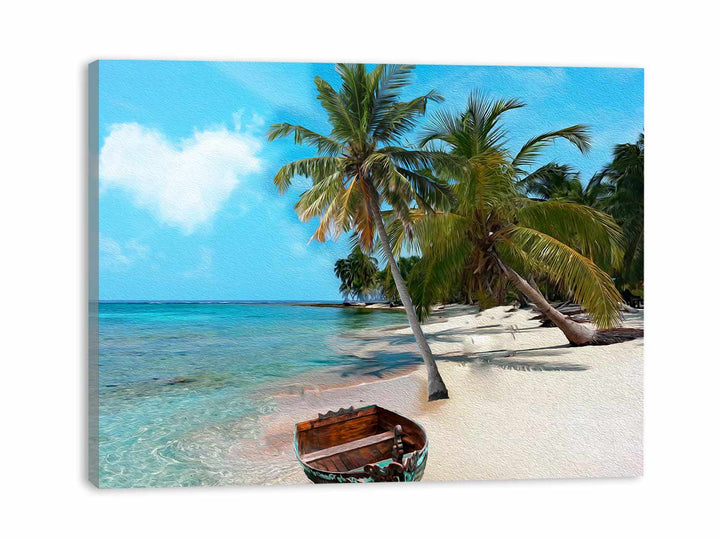 Palm Tree Ocean  Painting 
