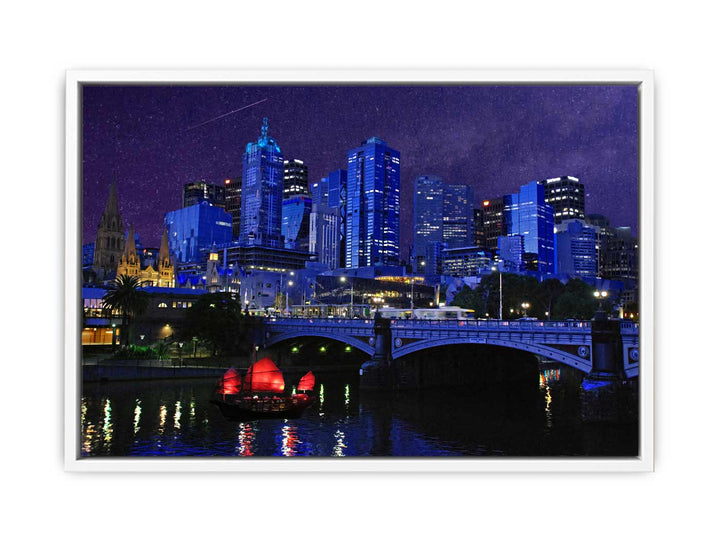 Melbourne Night Veiw  Painting 