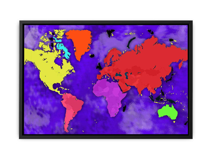 Colorfull World Map Painting 