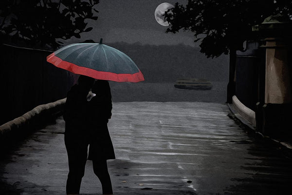 Couple  Love  Umbrella Painting