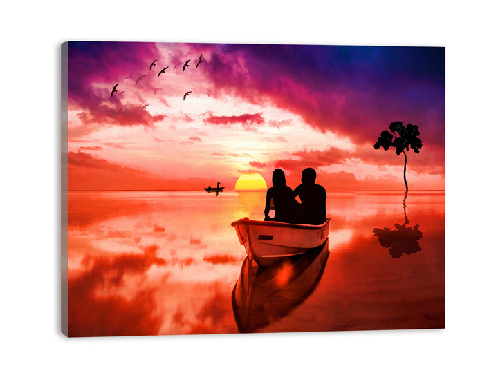 Couple  Love Boat Painting 