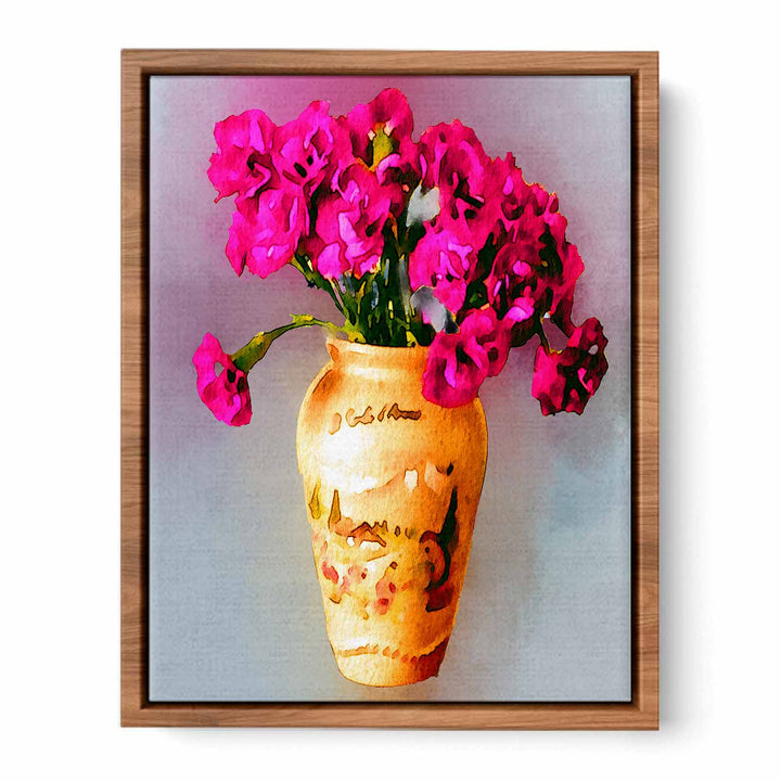 Red Flower and Vase Painting 