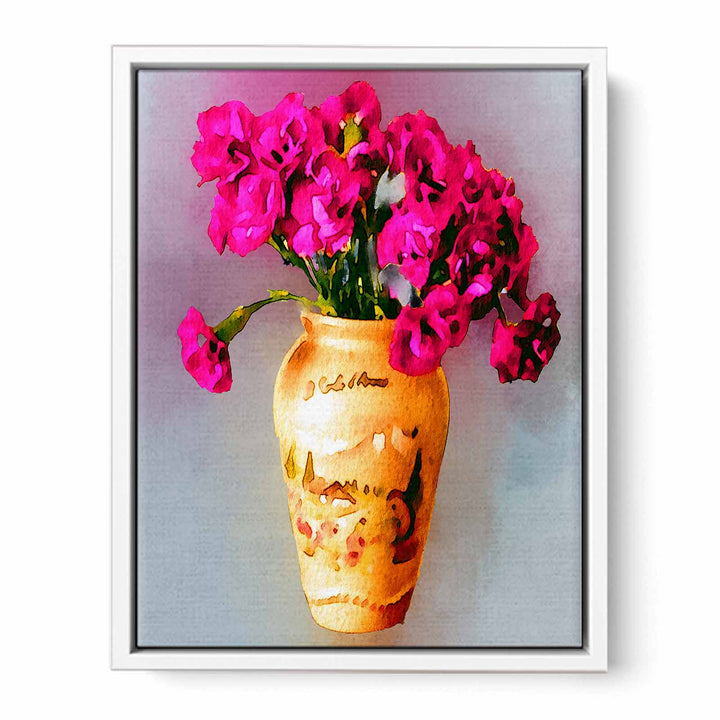 Red Flower and Vase Painting 