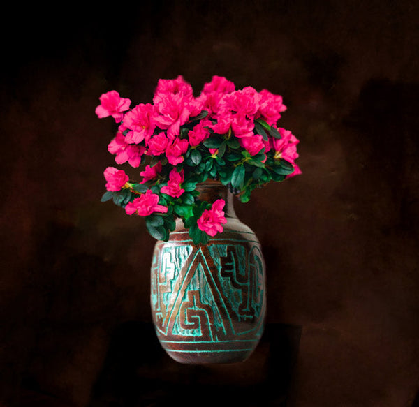  Vintage Vase Flower Painting