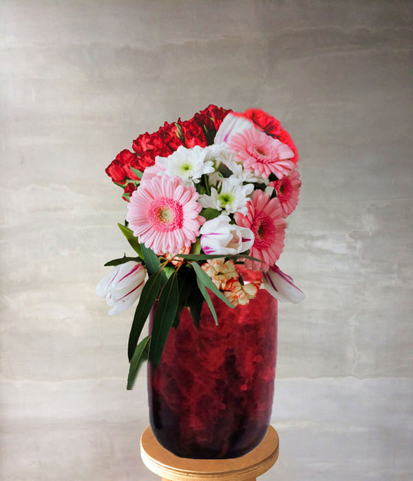 Red Flower Vase Painting